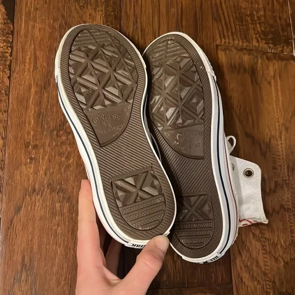 Converse Patriotic Embroidered Stars Red White Blue High Top - Picture 4 of 5